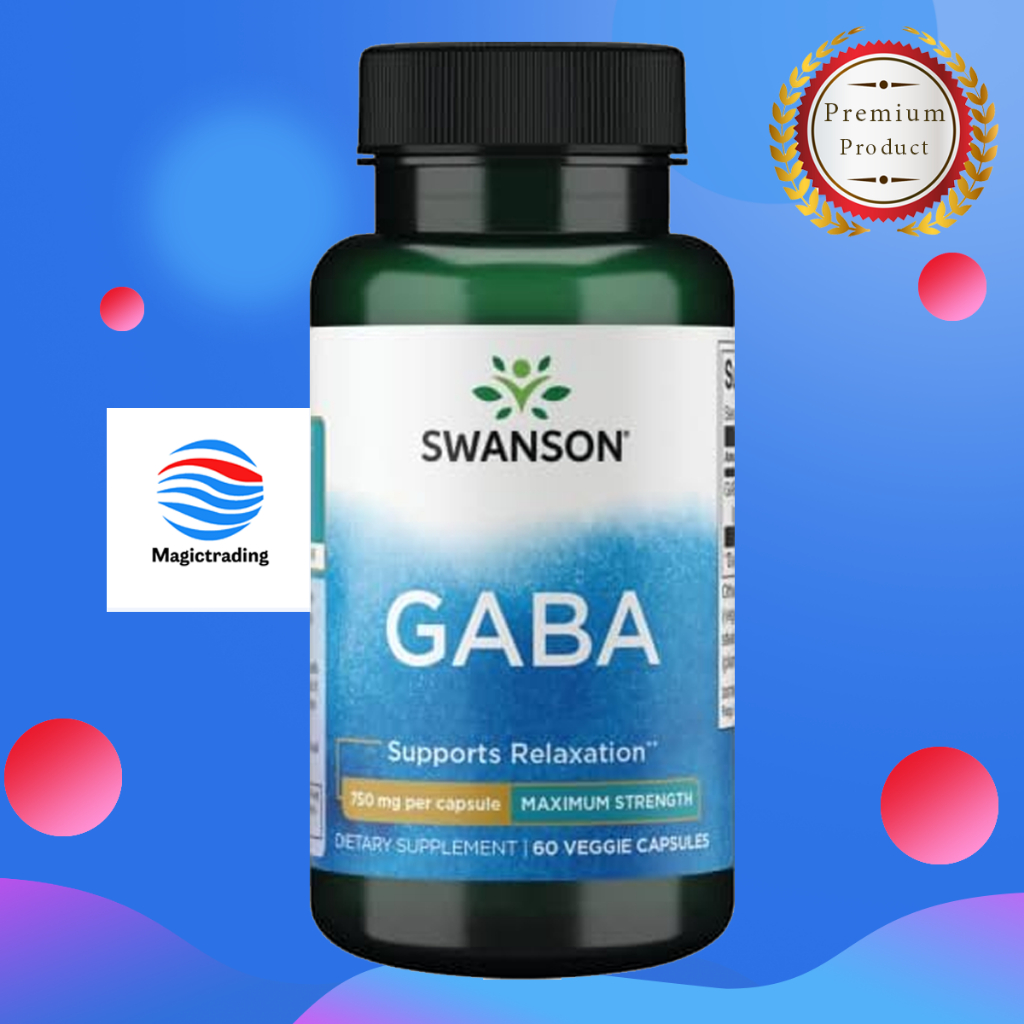 Swanson Ultra- GABA - Maximum Strength 750 mg / 60 Veg Caps