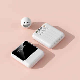 แท้100% รุ่น :42 พาวเวอร์แบงค์ 30000mAh สายไฟ 4 เส้น มินิบางเฉียบ แบบพกพา เหมาะสำหรับโทรศัพท์มือถือทุ