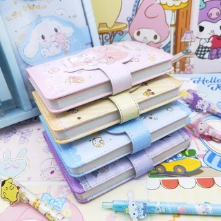 Sanrio สมุดโน้ตไดอารี่ ปกหนัง pu ลาย Mymelody Kuromi Cinnamoroll Journals น่ารัก เครื่องเขียน สําหรับโรงเรียน สํานักงาน