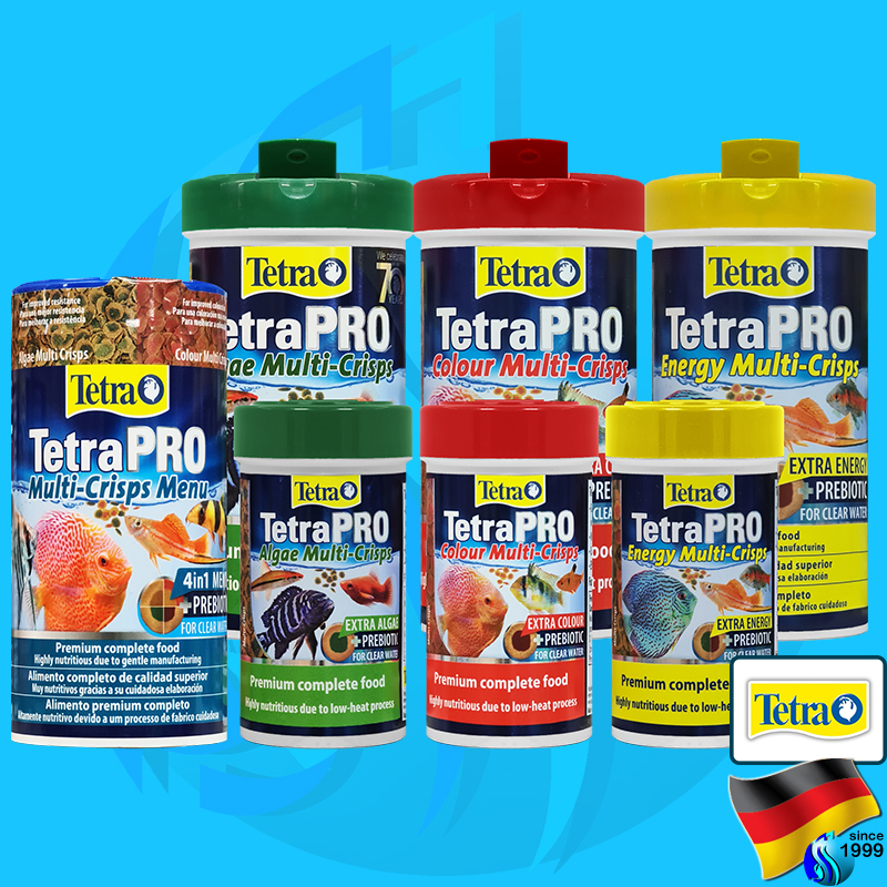 Tetra Pro Multi-crisps Menu / Algae / Colour / Energy อาหารปลาแผ่นกลม ลอยน้ำ เตตร้า มัลติ คริสป์ proalgae procolour