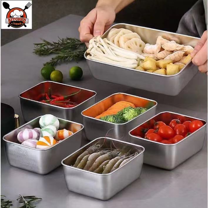 กกล่องใส่อาหารสแตนเลส พร้อมฝาปิดสนิท กล่องใส่อาหารอเนกประสงค์พร้อมฝาปิด สแตนเลสคุณภาพดี