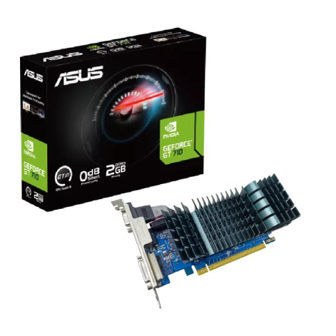 GT710-SL-2GD3-BRK-EVO ASUS GeForce® GT 710 2GB DDR3 EVO low-profile graphics card for silent HTPC bu