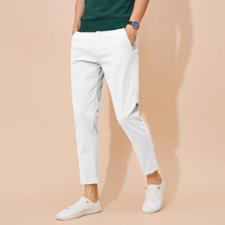 กางเกงสแล็คชาย ผ้าซาตินยืด ทรงกระบอกเล็ก (Slim-fit)