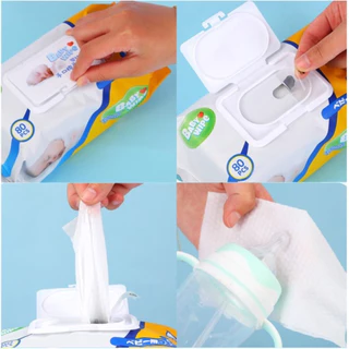 ทิชชู่เปียก สำหรับเด็ก 1 แพ็ค 80 แผ่น BabyWipes