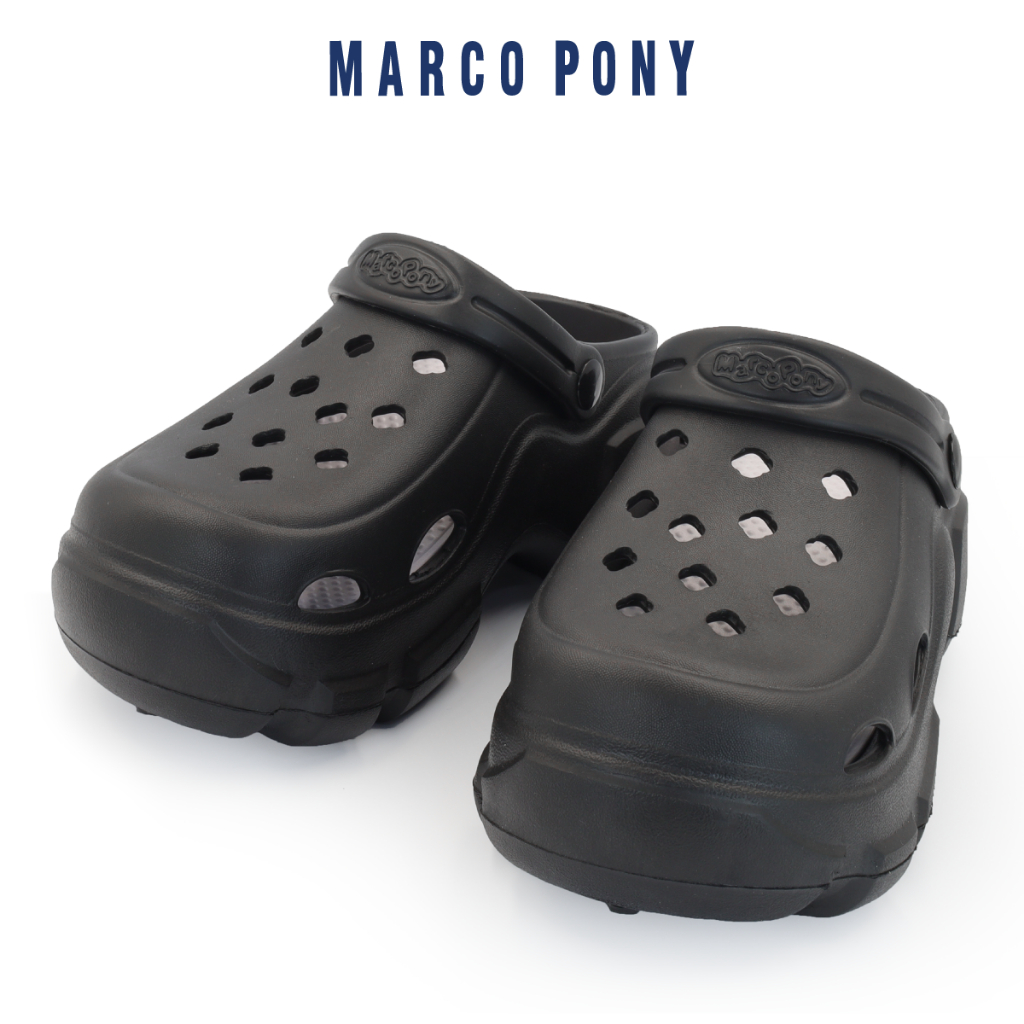 Marco Pony รองเท้าหัวโต ส้นตึก กันลื่น พื้นนิ่ม ลําลองระบายอากาศได้ดีในฤดูร้อน ใส่แล้วสูง นิ่มเหมือนเหยียบขี้ MH9021