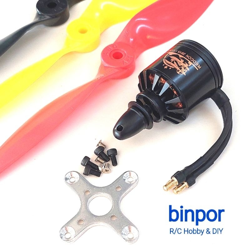 มอเตอร์ REDCON 2815 พร้อมใบพัด 3 ใบ มีหลาย KV ให้เลือก (1000-2200KV)