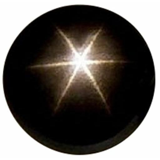 Black Star Sapphire พลอยแท้แบล๊คสตาร์ซัฟฟาย เจียระไนหลังเบี้ย ทรงกลม พลอยดิบ พร้อมฝังตัวเรือน DIY
