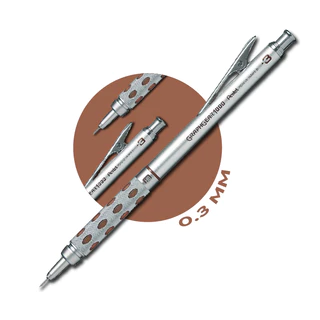 Pentel ดินสอกดเขียนแบบ (เพนเทล) GRAPHGEAR 1000 ดินสอ 4 ขนาด 0.3 0.5 0.7 0.9mm. ของแท้ สมใจเครื่องเขียน Somjai