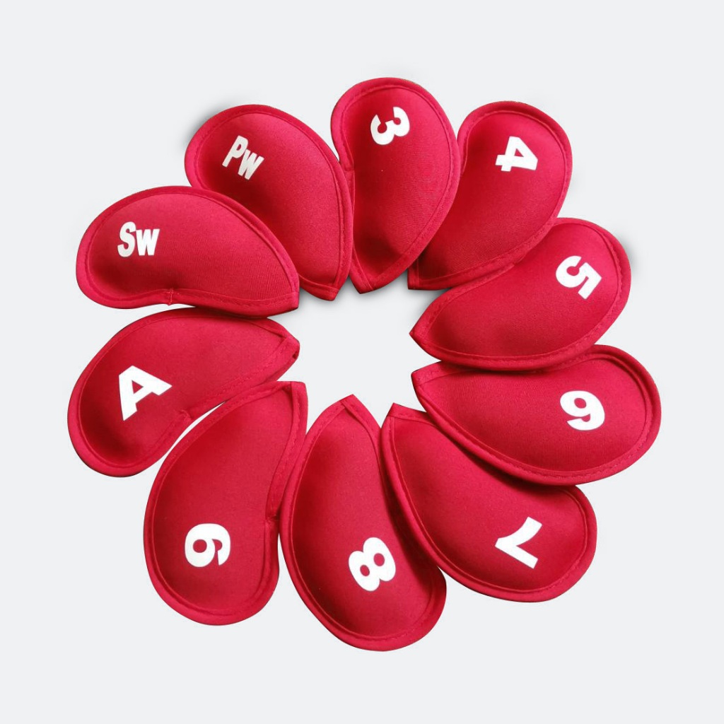 GOLF IRONS HEAD COVER 3 4 5 6 7 8 9 SW PW A รหัส MT-I06