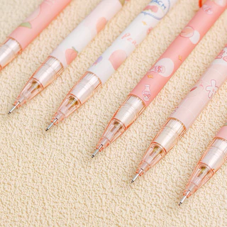 ดินสอกด ลายพีช สุ่มลาย ขนาด0.5 mm อุปกรณ์เครื่องเขียน พร้อมส่ง