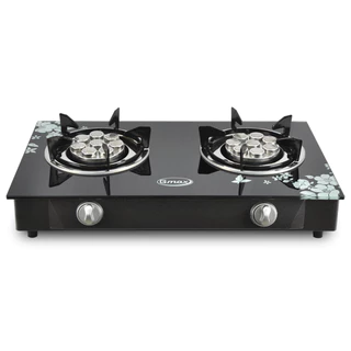 Gmax เตาแก๊สตั้งโต๊ะ 2 หัว รุ่น GL-702-Series หน้ากระจกนิรภัย (รับประกัน 1ปี)