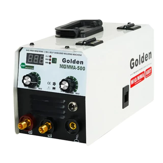 ตู้เชื่อมไฟฟ้า GOLDEN 2ระบบ MIG/MMA 500A เเถมสายเชื่อม Mig ฟรี4เมตร เเละลวดเชื่อมฟักคอร์ 1 ม้วน เชื่อมโดยไม่ต้องใช้เเก๊ส