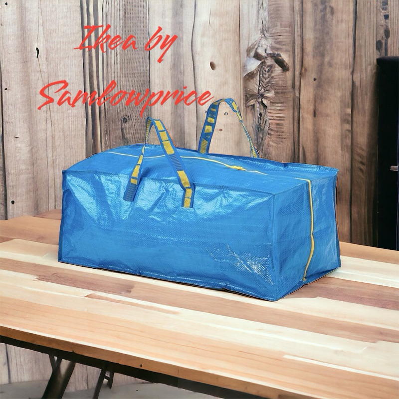 กระเป๋าถุงผ้ากระสอบ อีเกียร์ กระเป๋าพลาสติก แบบมีซิปยาว XL (ไซต์ใหญ่พิเศษ)