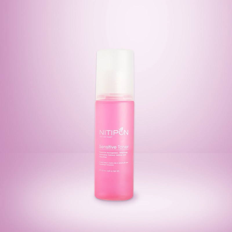 NITIPON SENSITIVE TONER 110มล. ทำความสะอาดผิวหน้า ลบคราบเครื่องสำอาง