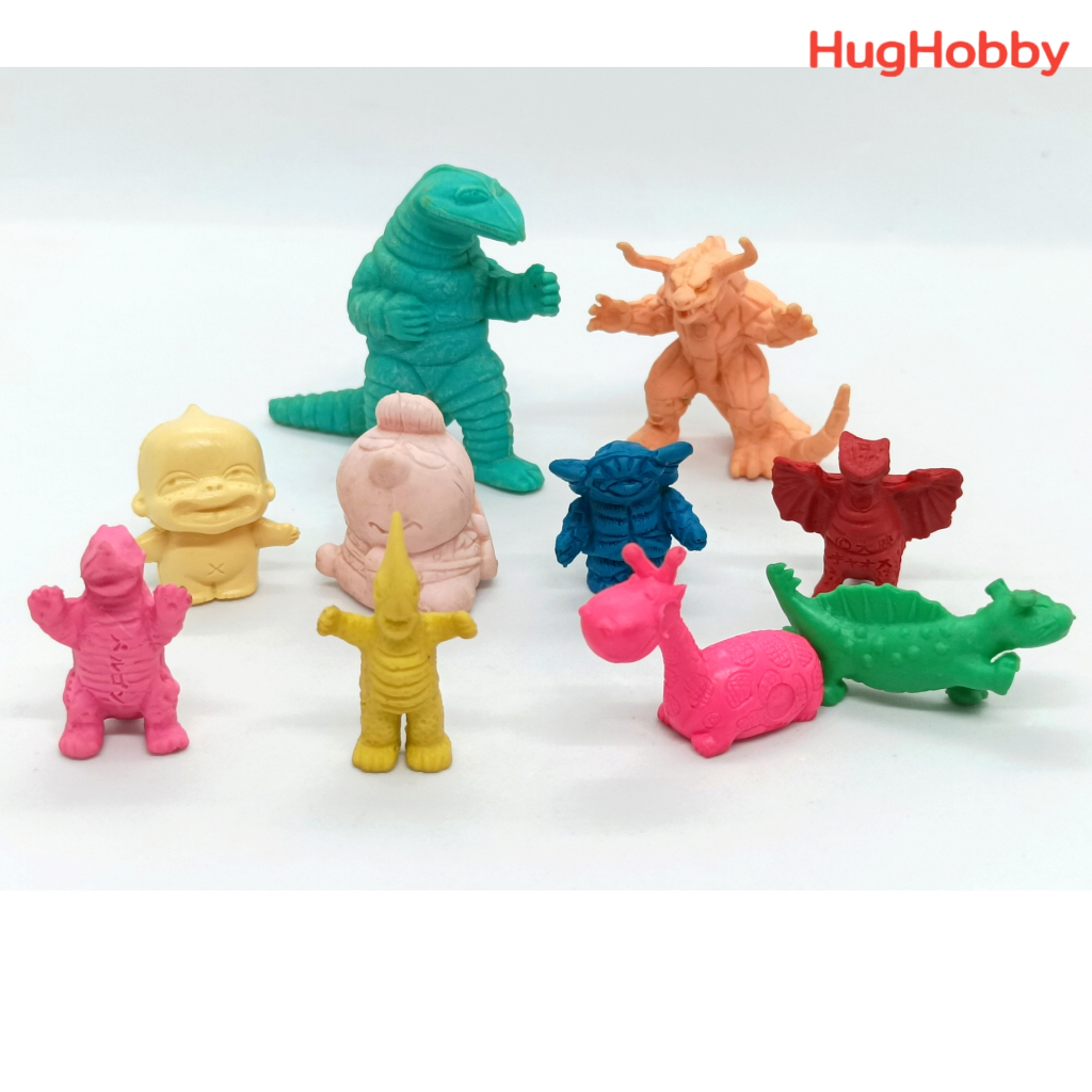 [Set of 10] Vintage 90s Kaiju Keshigomu Eraser Figure [Used]