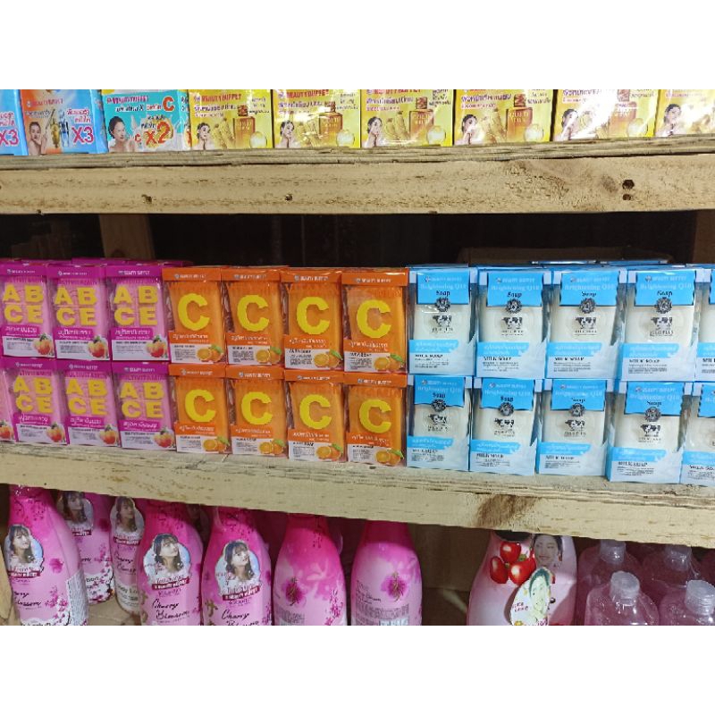 สบู่วิตามินซี,ผลไม้รวม,น้ำนมวัว บิวตี้ปุฟเฟ่ต์แท้100% มี3สุตรให้เลือกพร้อส่ง