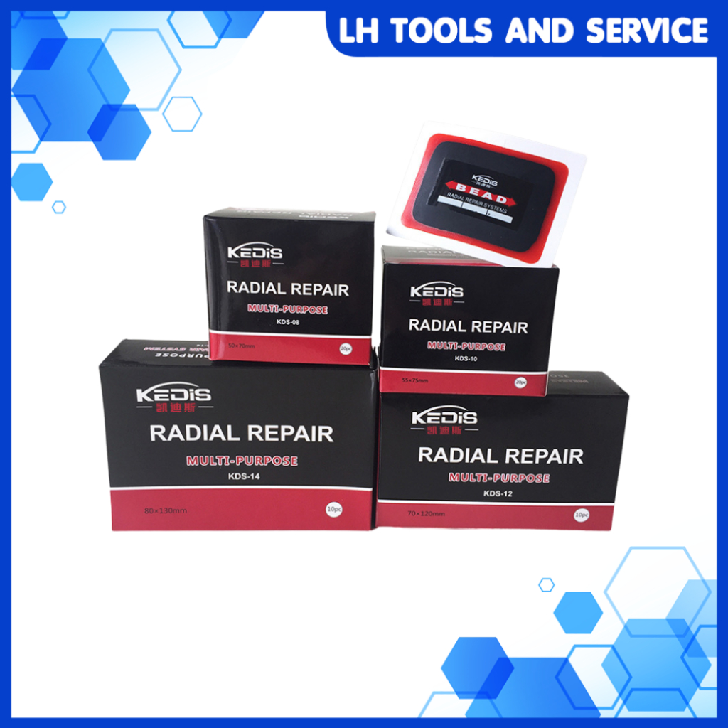 แผ่นปะยางKEDIS เรเดียล สติม ปะยาง อุปกรณ์ปะยาง มีขนาด50*70mm และ 70*120mm