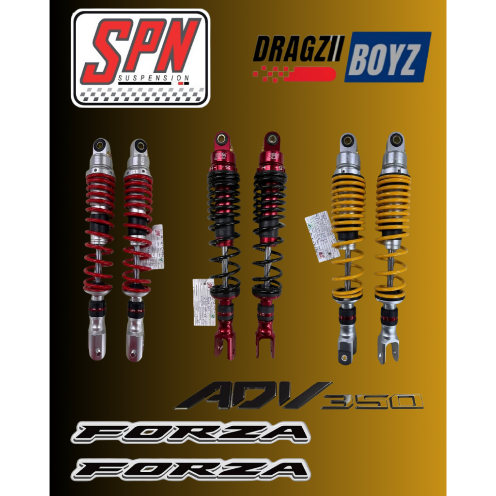 โช๊คหลังแท้100% SPN PLUS ADJUST ปรับ 2 จุด FORZA300/FORZA350/ADV350  NEW VERSION ประกัน6เดือน(คัทตอม