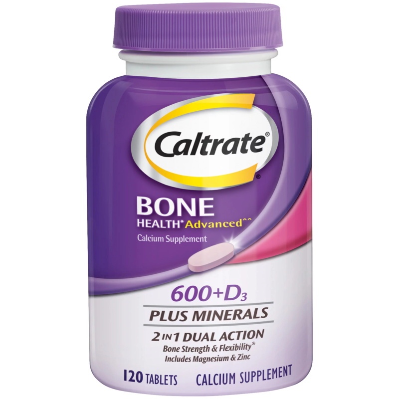 Caltrate แคลเซียม แร่ สุขภาพกระดูก นำเข้า Calcium 600+D3 Plus Mineral 120 Tablets Bone Health