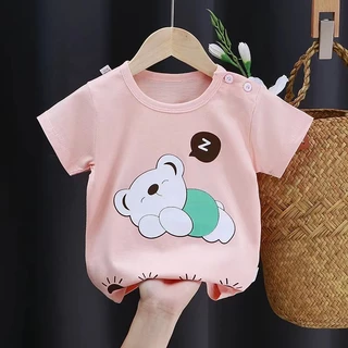 WW15 เสื้อยืดเด็ก เสื้อเด็ก3เดือน-5ปี ผ้าคอตตอนใส่สบาย ภาพการ์ตูน