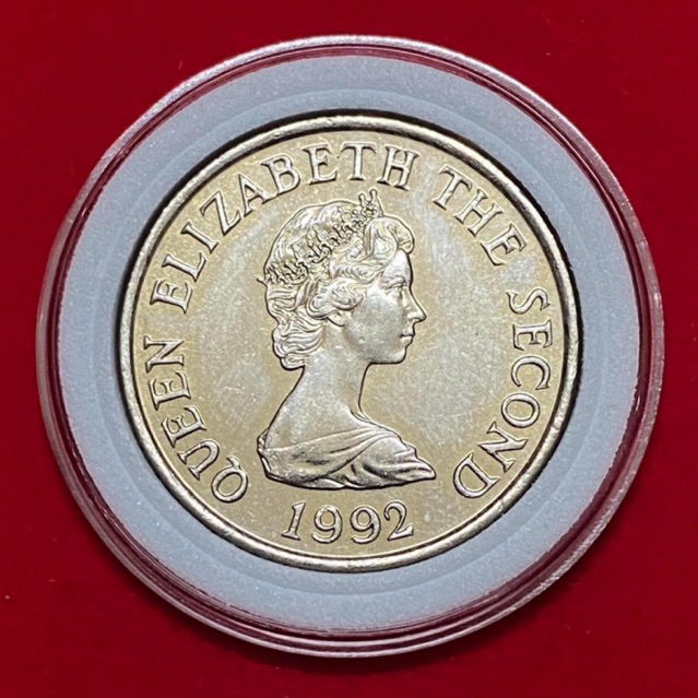 เหรียญประเทศ  เจอร์ซีย์  10 Pence 1992