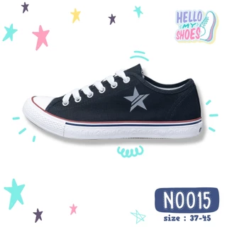 รองเท้าผ้าใบผูกเชือก พื้นยางพารากันลื่น รุ่น NO015 สินค้าตรงปก จัดส่งไว แท้100%