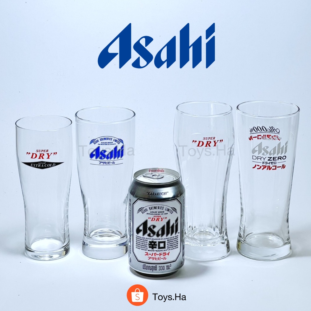 ของแท้! Asahi แก้วเบียร์ทรงสูง แบรนด์ Asahi อาซาฮี สินค้าจากญี่ปุ่น