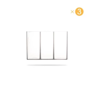 Goody Home กล่องเก็บของ 3 ช่องแบบติดผนัง สําหรับใส่เครื่องสำอางค์ เครื่องเขียน แบบแท่ง/หลอด(จำหน่ายเป็น 1 เซ็ตต่อ 3 อัน)