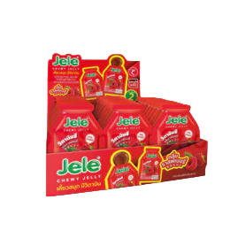 Jele Chewy Jelly เจเล่ชิววี่ เยลลี่ผสมบุก 0 แคลอรี่ กินได้ไม่อ้วน เคี้ยวหนึบ วิตามินซีสูง 18 กรัม 1 กล่อง (30ชิ้น)