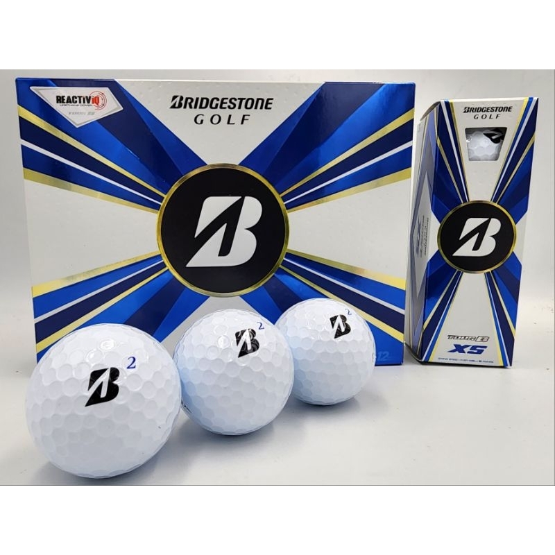 ลูกกอล์ฟ bridgestone tour B XS ลูกสามชั้นผิวยูรีเทรน สำหรับspeed >105(1 กล่อง ,12 ลูก)