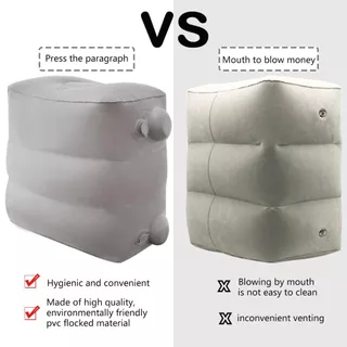 เบาะวางรองเท้า เเบบเป่าลม Footrest Pillow พาพาสะดวก น้ำหนักเบา ใช้เวลาไม่นานเพียง 1 นาทีเท่านั้นในการพอง