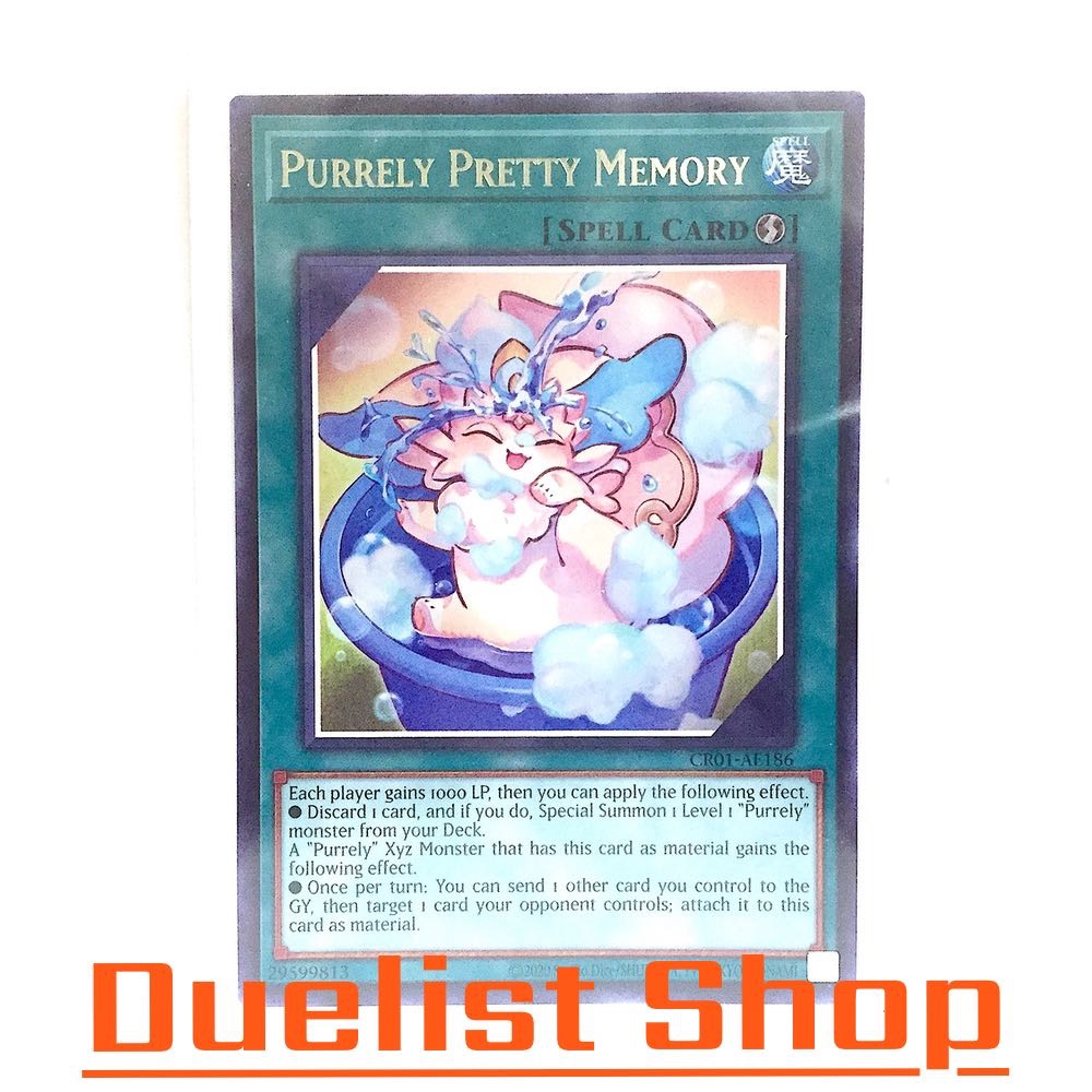 Purrely Pretty Memory (R) Spell [Quick-Play] ชุด CR01-AE186 การ์ดเกมยูกิโอ (Yu-Gi-Oh!) OCG Asia ENG