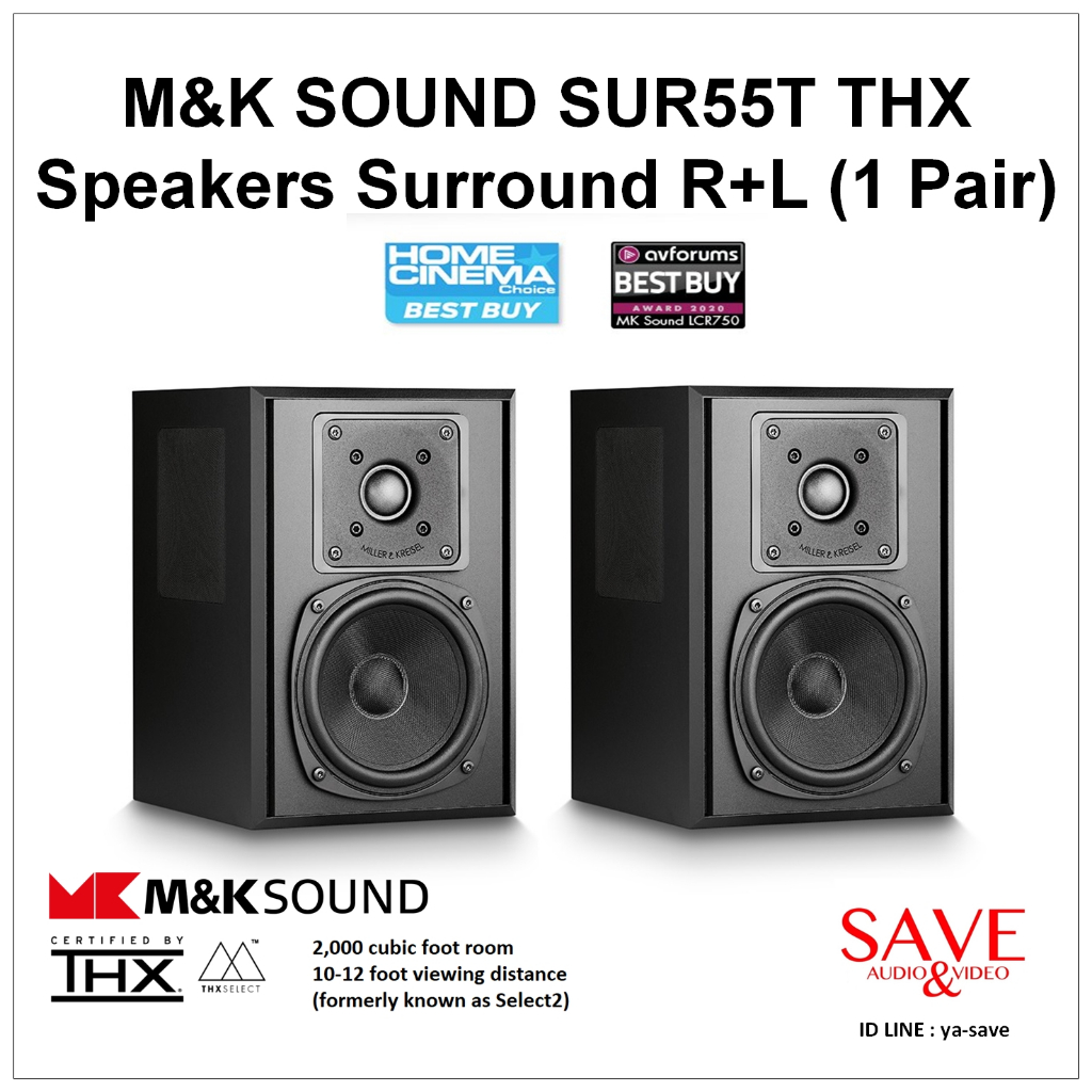 MK SOUND SUR55T THX ลำโพง Tripole Surround R+L (1 Pair) Home Cinema | Home Theater