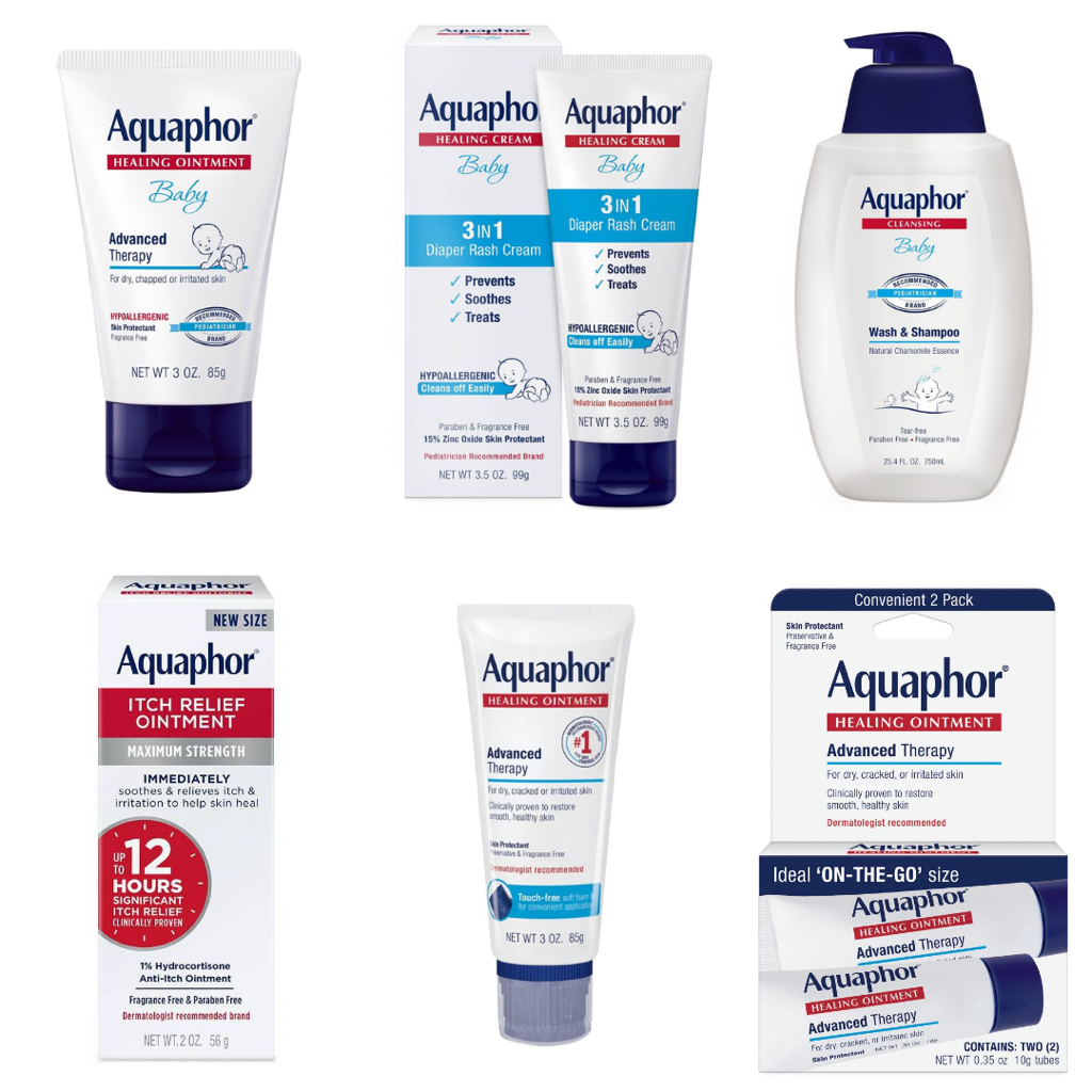 Aquaphor Healing Ointment Advanced Therapy /Aquaphor Baby /Wash&Shampoo  ครีมทาผิว สำหรับผิวแห้ง บำร