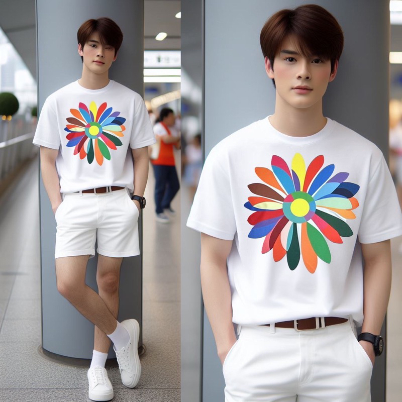 APET003 เสื้อคอกลม สกรีนลายกราฟฟิก Awesome sport