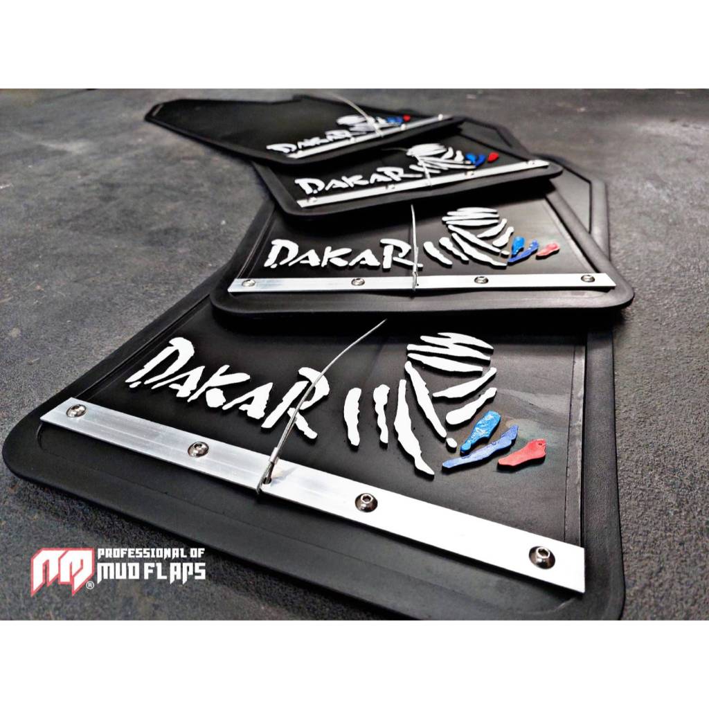 บังโคลนรถยนต์ Dakar Mud flaps เพลทเงิน