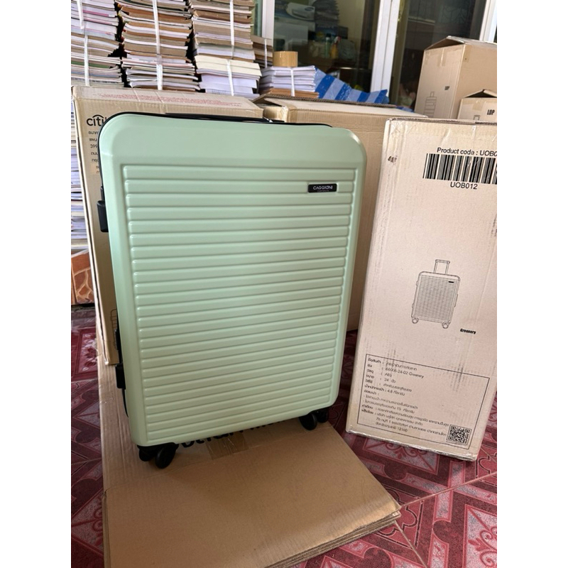กระเป๋าเดินทางล้อลาก CAGGIONI 24 นิ้ว สี Greenery ของพรีเมี่ยม citibank พร้อมส่ง