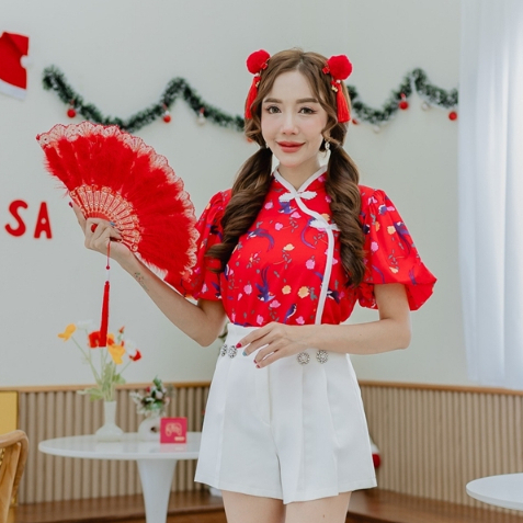 Twinny TN Chinese Top เสื้อกี่เพ้าตรุษจีนมีหลายลาย