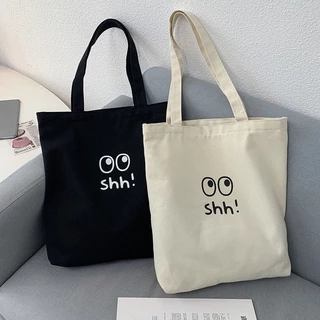 กระเป๋าผ้า Shh! ขนาด 34*38CM