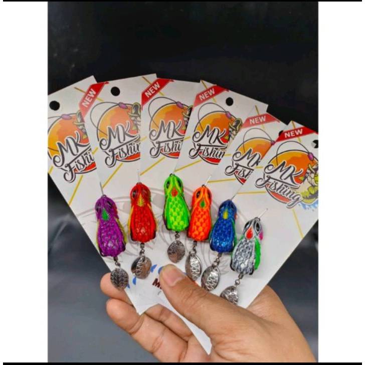 กบยาง opro fishing โดดิด่ง น้ำหนัก 6 กรัม เบ็ดเบอร์2 กบยาง กบ เหยื่อปลอม