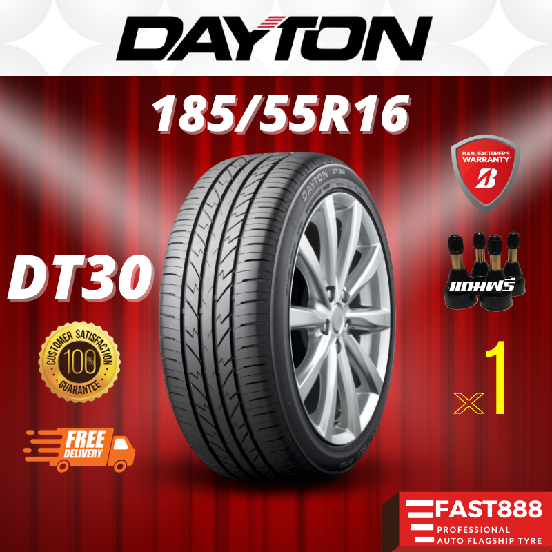 ปี24 Dayton 185/55 R16 รุ่น DT30 ยางรถยนต์ ยางรถเก๋งขอบ16 ประกันโรงงาน