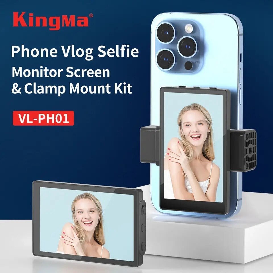 KingMa Selfie Wireless Monitor Screen Magnetic Phone Holder Clip Mount Vlog