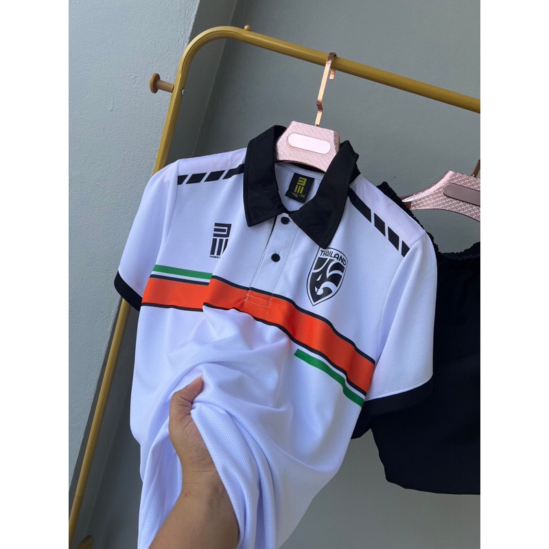 เสื้อโปโล 3line(ทรีไลด์)พร้อมใหม่ขอบ เนื้อผ้าโพลิเอสเตอร์