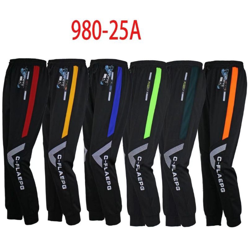 980-25Aกางเกงขายาวผ้าวอมมันเนื้อผ้านิ่มใส่สบายกระเป๋า2ข้างมีซิปมีเอวยางยืดมีเชือกรูดหญิงชายใส่ได้ไม่เกิน 165