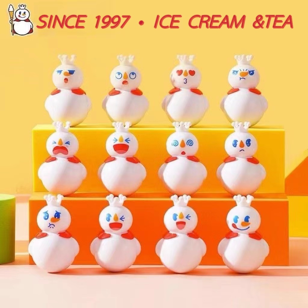 MIXUE ตุ๊กตาล้มลุกขอ MIXUE เลือกสุ่ม ทั้งหมดมี13ตัว ขาวมี12ตัว ดำ พิเศษ1ตัว  (พร้อมส่ง)