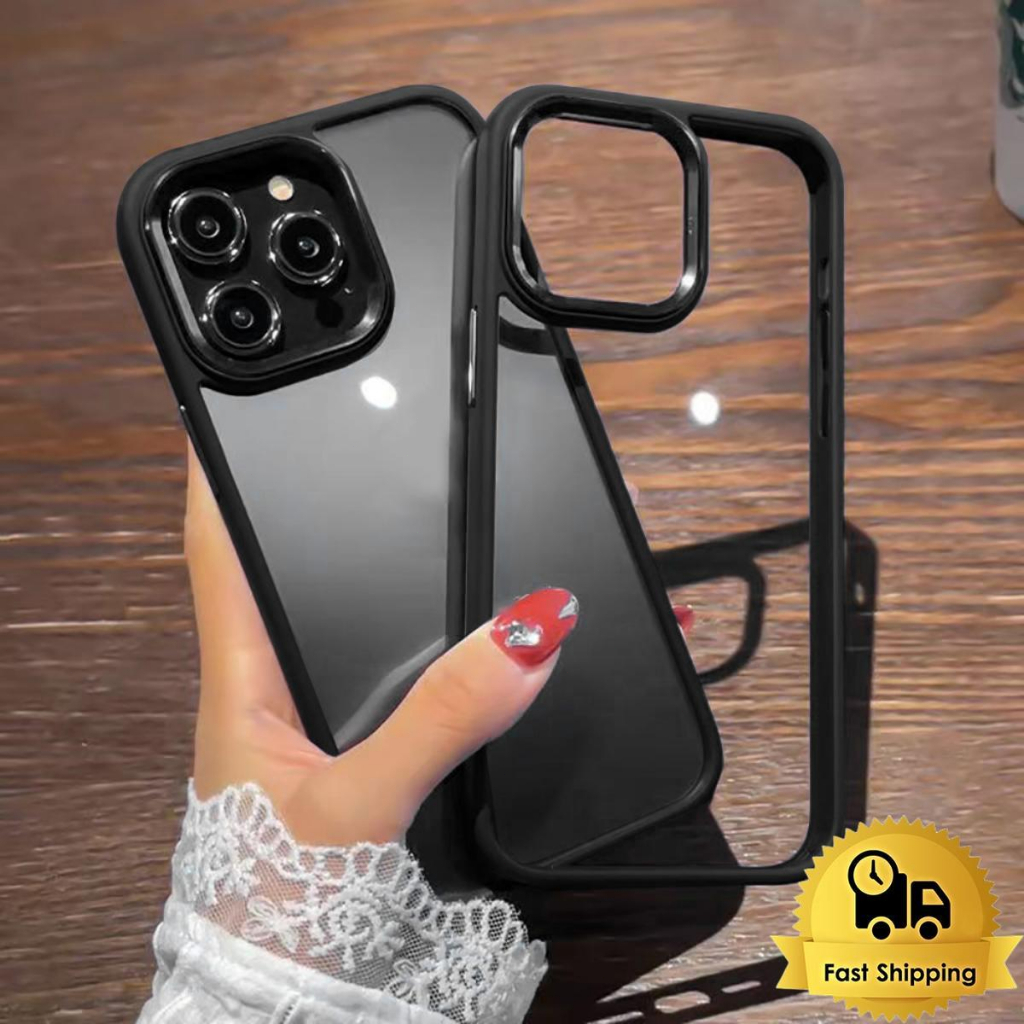 TPU เคสโทรศัพท์ For Iphone 15 11 12 13 14 Pro Max X XS 7 8 Plus XR 15pro 15plus 14ProMax 13ProMax กันกระแทก โปร่งใส 040