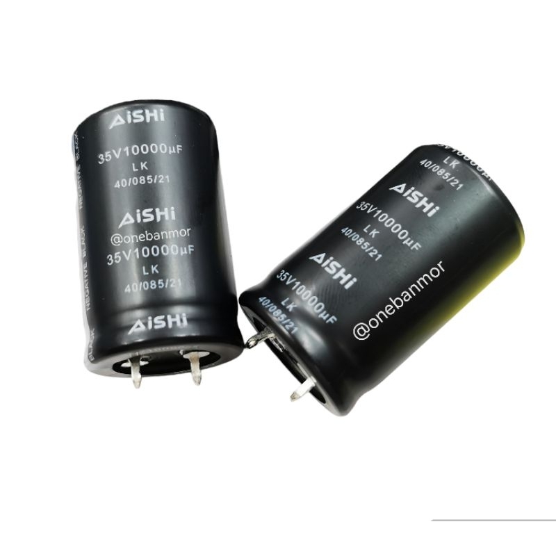 AiSHI & Nichicon capacitor คาปาซิเตอร์ 10000uf 35v 85c สำหรับงานซ่อม งาน DIY
