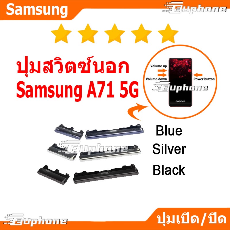 ปุ่มกดสวิทช์ด้านนอก Samsung A71(5G) ปุ่มเปิดปิด ปรับระดับเสียงขึ้นลง ON OFF+VOLUME BUTTON