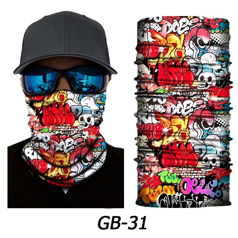 ผ โพกหัว ผ้าปิดหน้า กันแดด เลือกลายได้ แดด UV Magic turban ผ้าบัฟกันแดด กัน 100% สำหรับคนทำงานขับขี่รถจักรยานยนต์หรือ