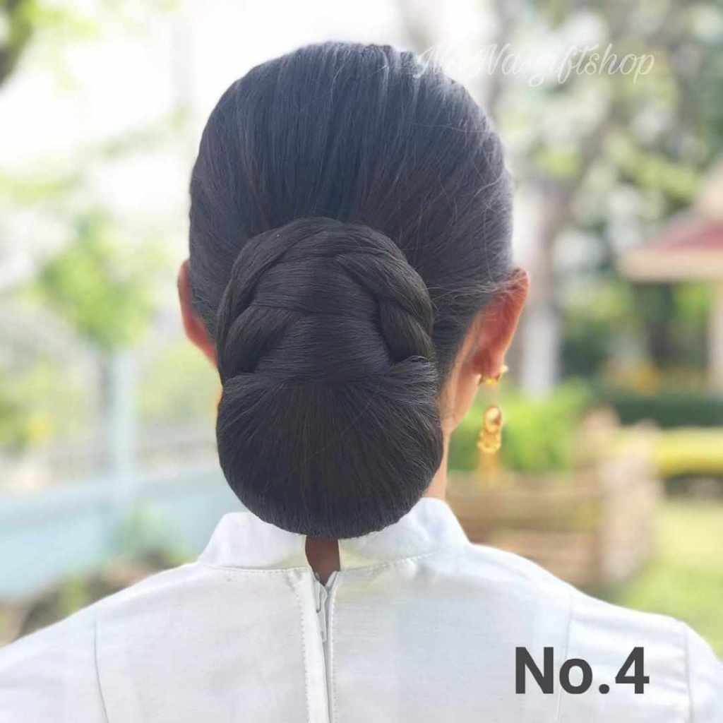 มวยเกล้าผม มวยต่ำ No.4 แถม ตาข่ายคลุมผม 1 ชิ้น **ฟรีค่าส่ง งานพร้อมส่งในไทย